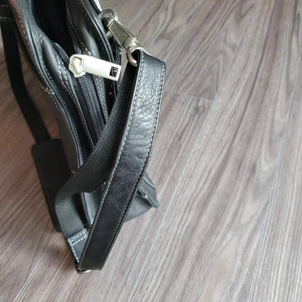 NWT Wilson Learher Black Laptop Briefcase Bag